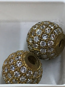 UNPLATED BRASS MICRO PAVE