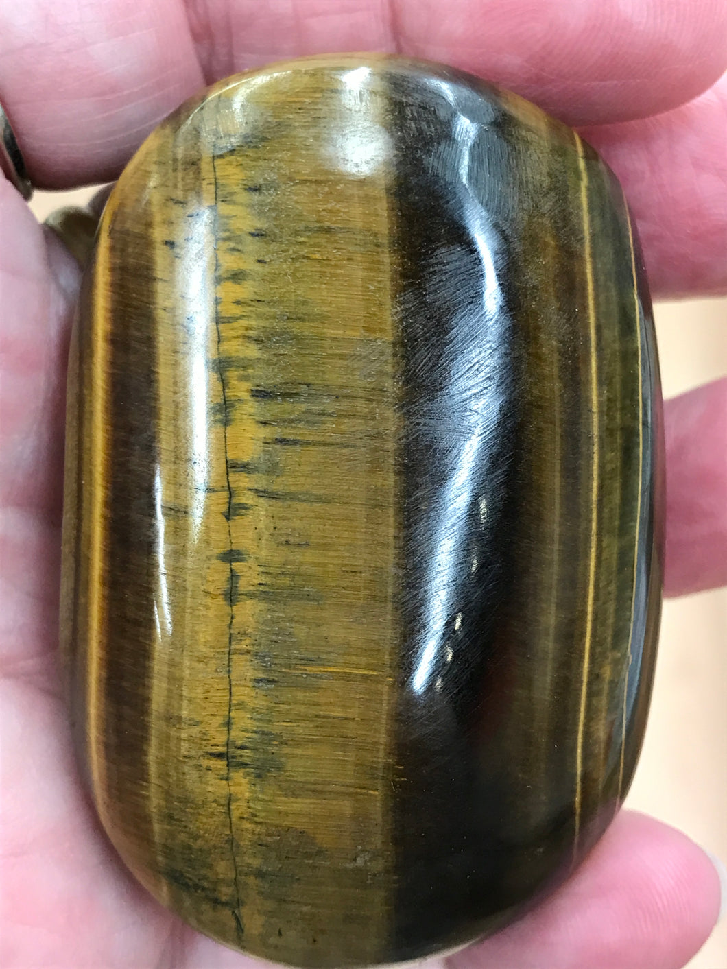 TIGER EYE PALM STONE