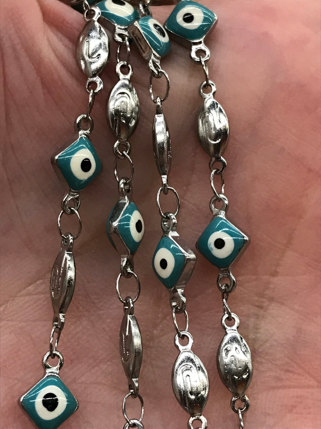 BRASS EVIL EYE CHAIN