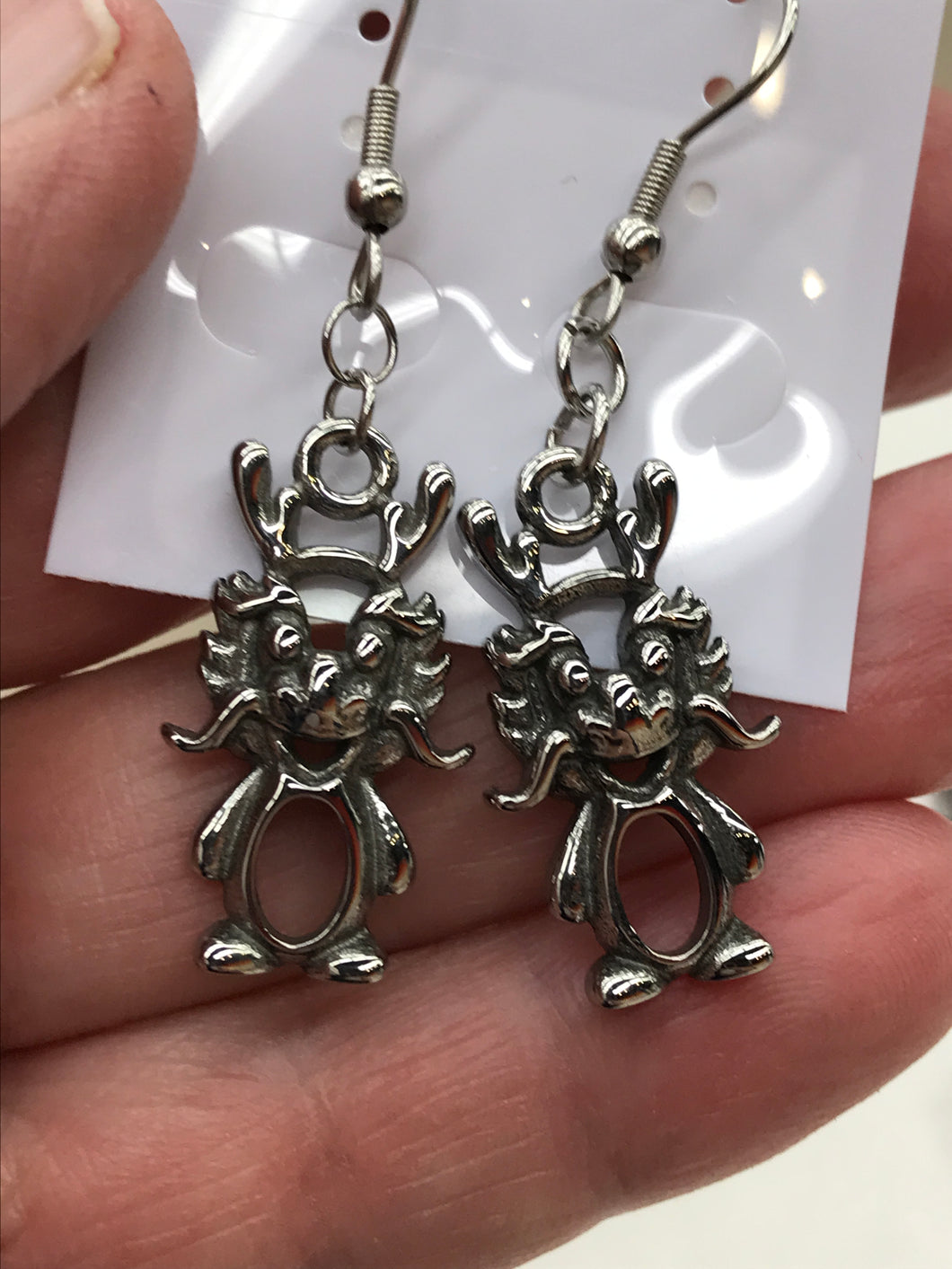 304 STAINLESS EARRING DRAGON