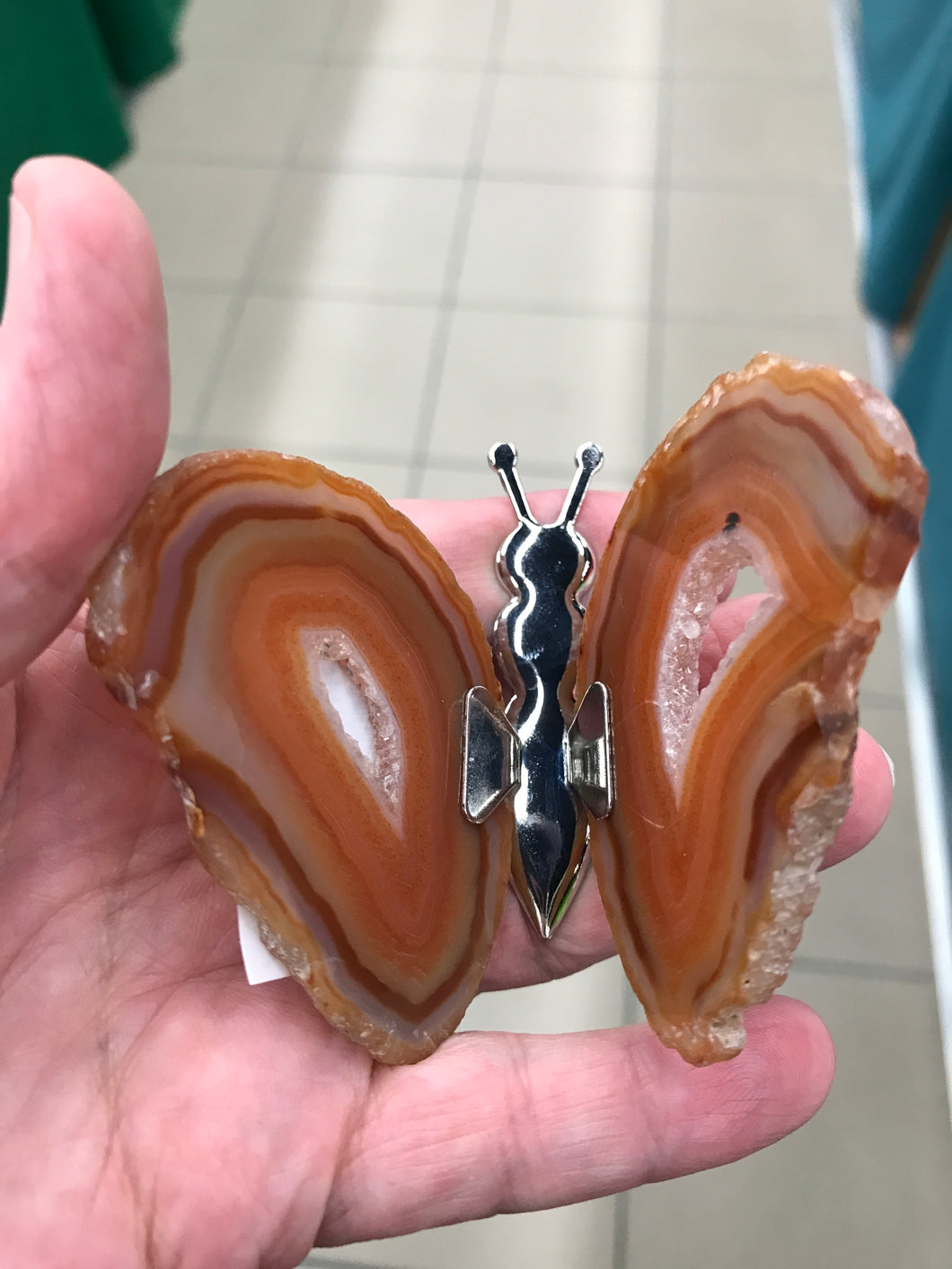 AGATE SLICE BUTTERFLY
