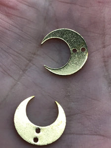 UNPLATED BRASS CHARM MOON