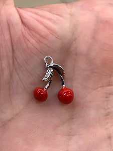 ENAMEL CHARM CHERRY