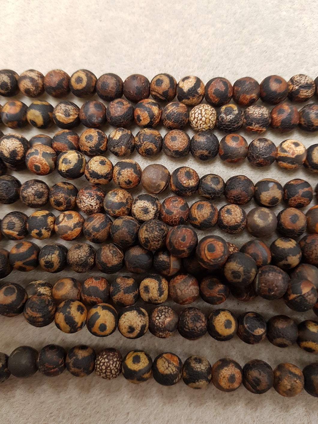 Agate dZi Round Bead