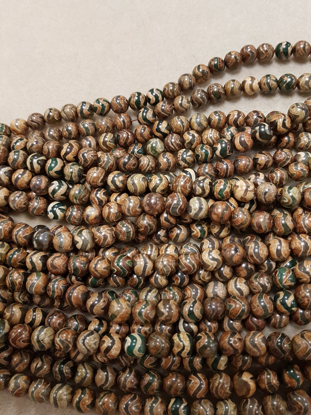 Agate dZi Round Bead