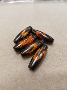 Agate dZi Rice Bead