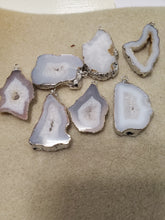 Load image into Gallery viewer, Druzy Agate Sliced Pendant
