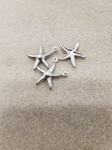 304 Stainless Steel Starfish Charm