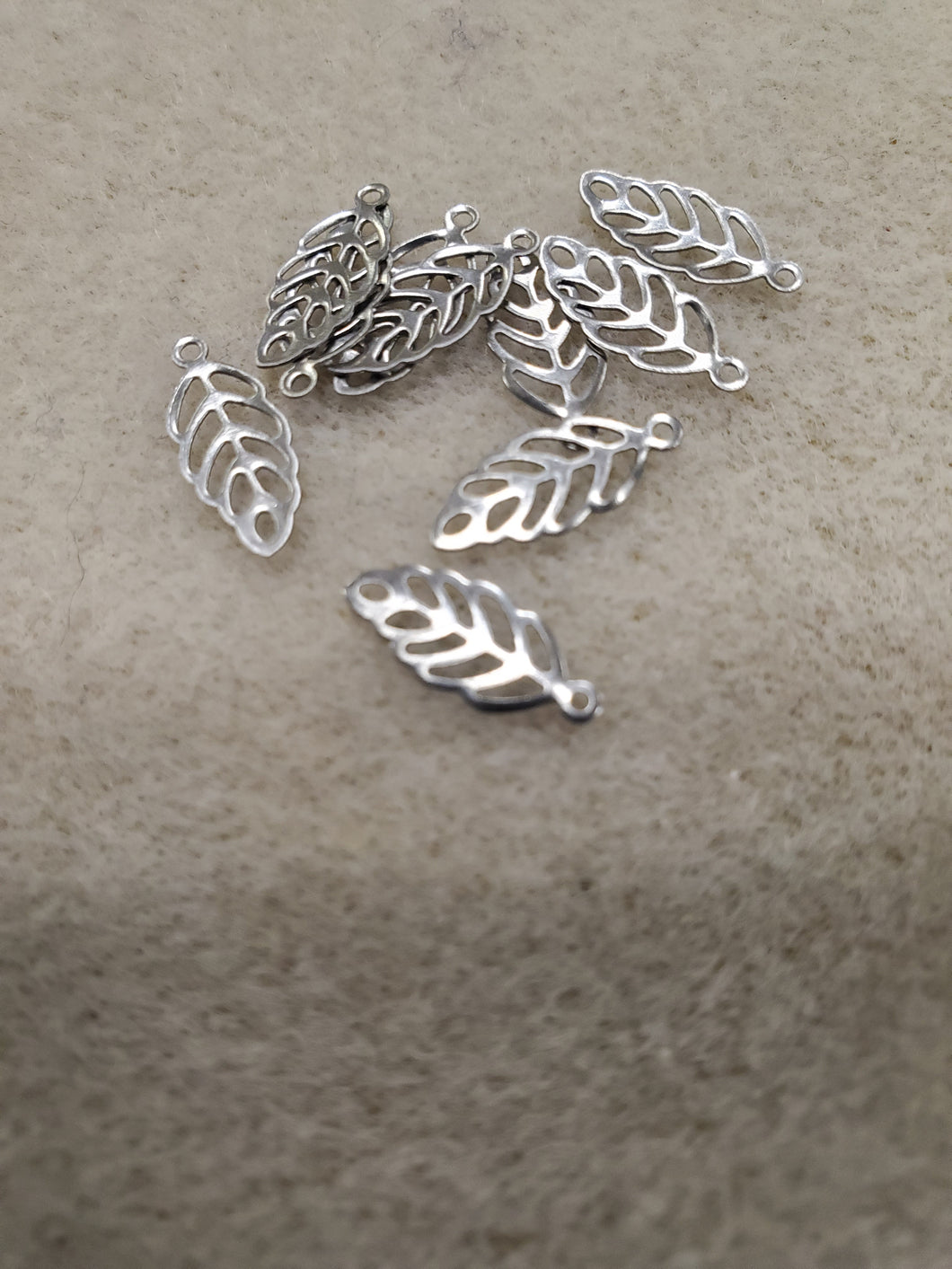 304 Stainless Steel Leaf Charms