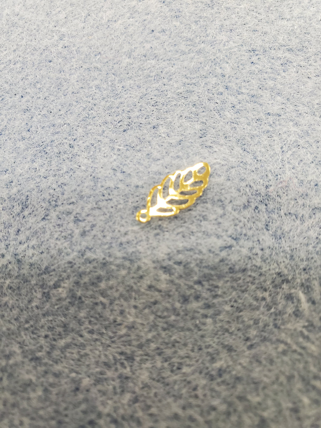 304 Stainless Steel Golden Leaf Charm