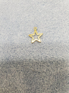 304 Stainless Steel Golden Star Charm