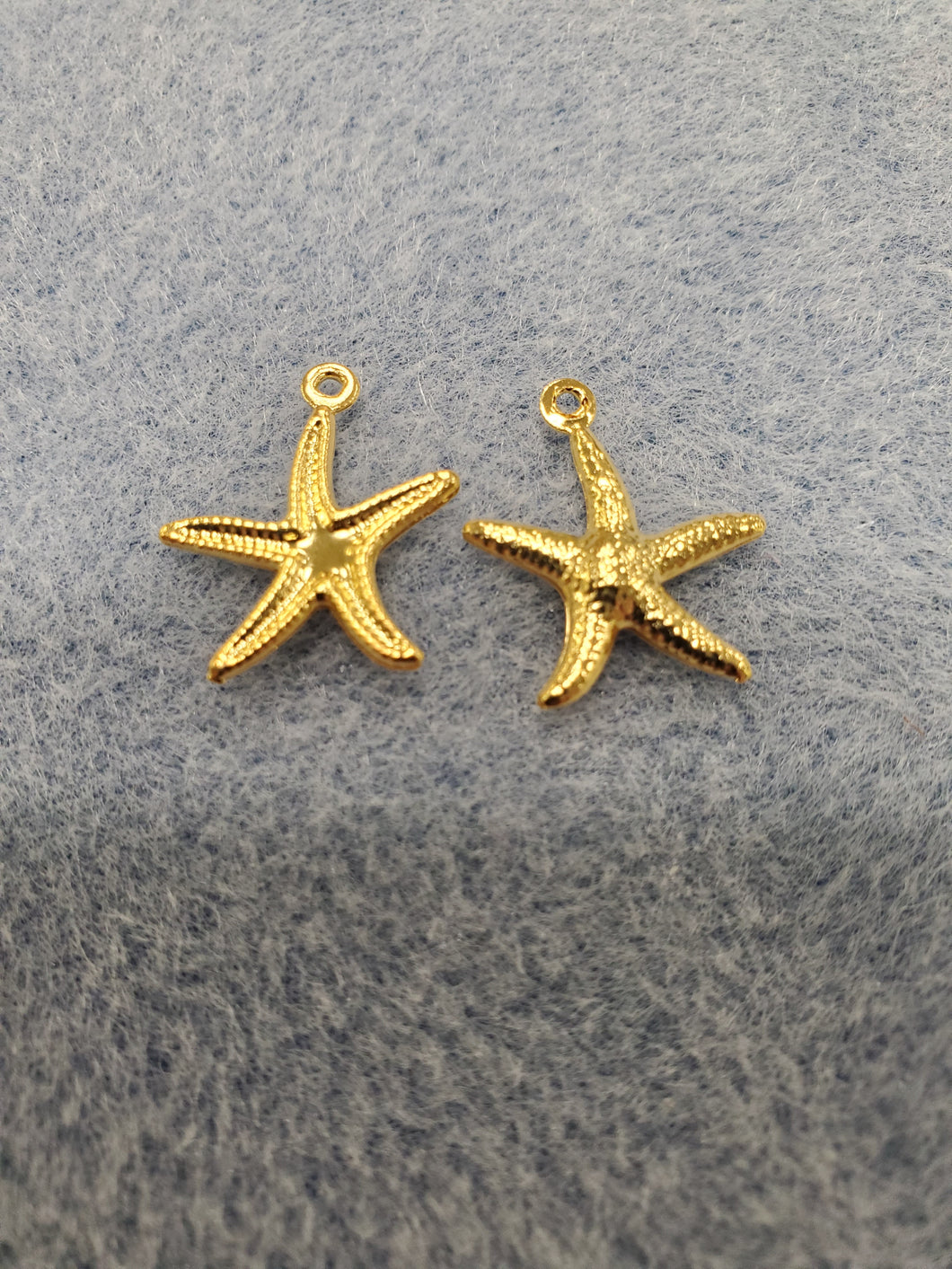 304 Stainless Steel Golden Starfish Charm