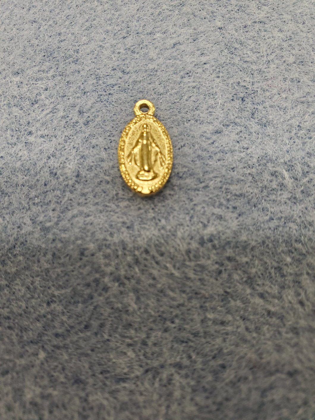 304 Stainless Steel Golden Virgin Mary Charm
