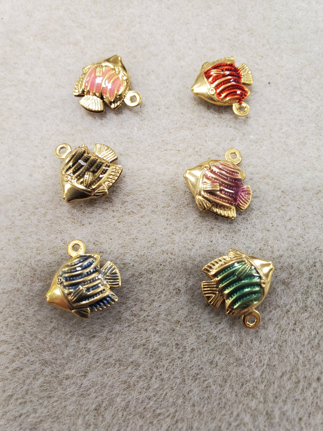 304 Stainless Steel Golden Fish Charm