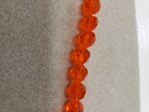 Faceted Round Glass Crystal 8mm