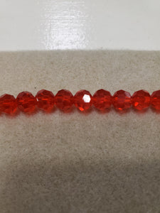Faceted Round Glass Crystal 8mm