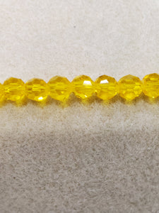 Faceted Round Glass Crystal 8mm