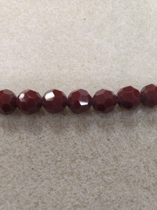 Faceted Round Glass Crystal 8mm