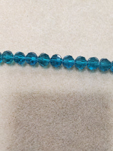 Faceted Round Glass Crystal 8mm