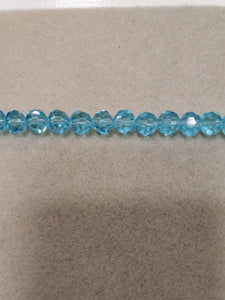 Faceted Round Glass Crystal 8mm