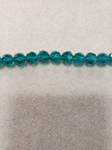 Faceted Round Glass Crystal 8mm