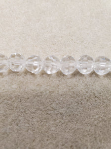 Faceted Round Glass Crystal 8mm
