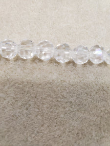 Faceted Round Glass Crystal 8mm
