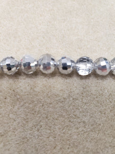 Faceted Round Glass Crystal 8mm