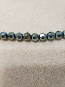 Faceted Round Glass Crystal 8mm