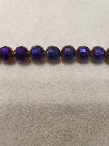 Faceted Round Glass Crystal 8mm