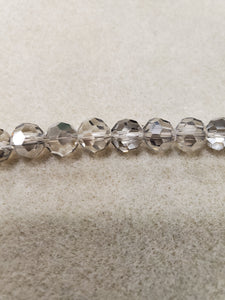 Faceted Round Glass Crystal 8mm