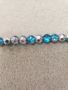 Faceted Round Glass Crystal 6mm