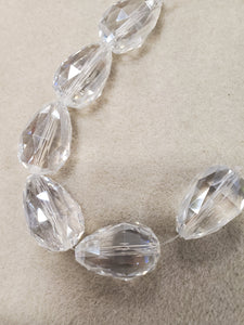 Faceted Glass Drop