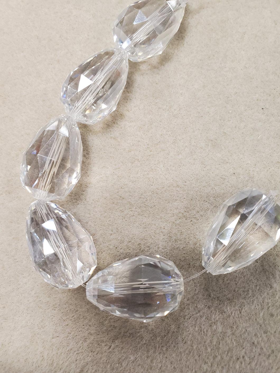 Faceted Glass Drop