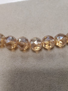 Faceted Round Glass Beads 14mm