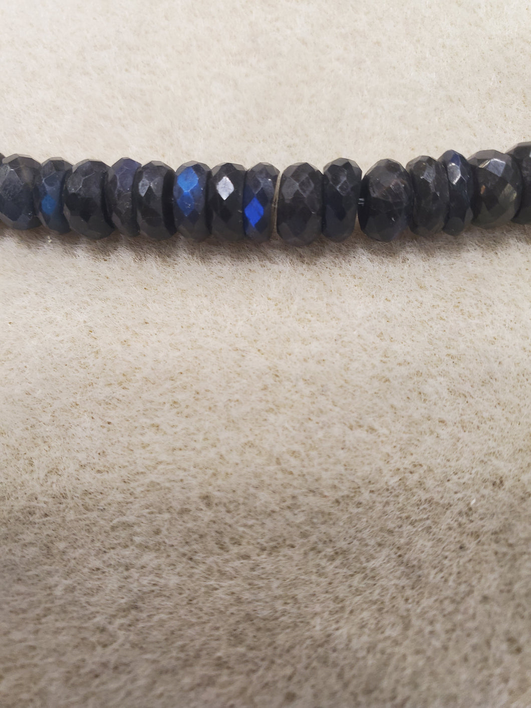 Labradorite Black Faceted Rondelle