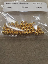 Load image into Gallery viewer, Brass Round Spacer Bead
