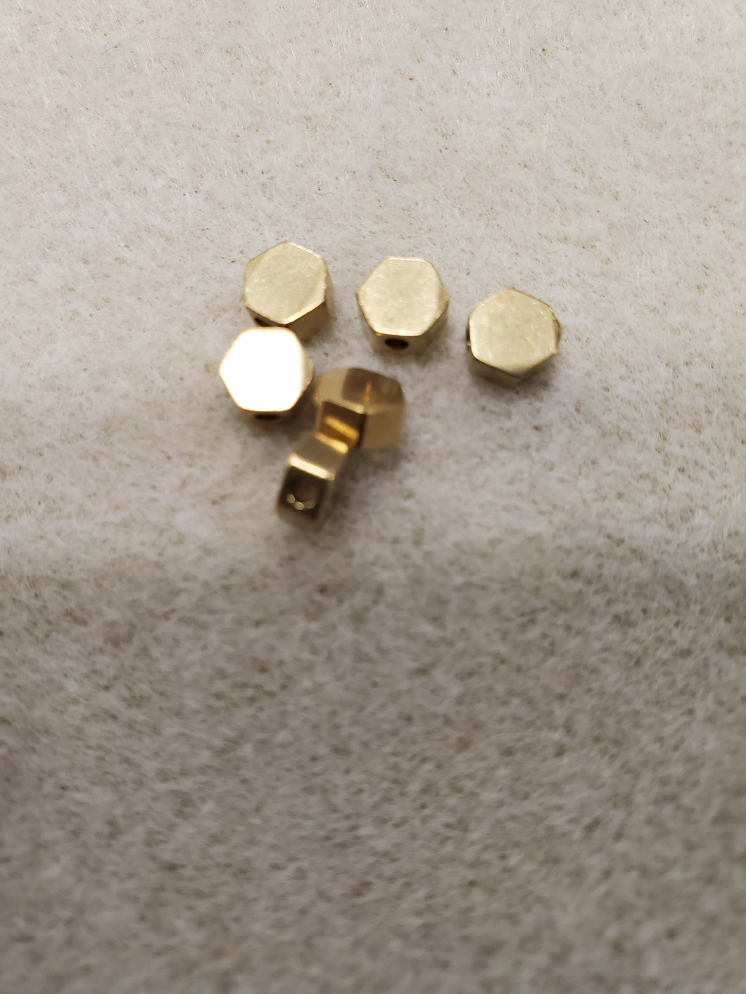 Brass Hexagon Bead