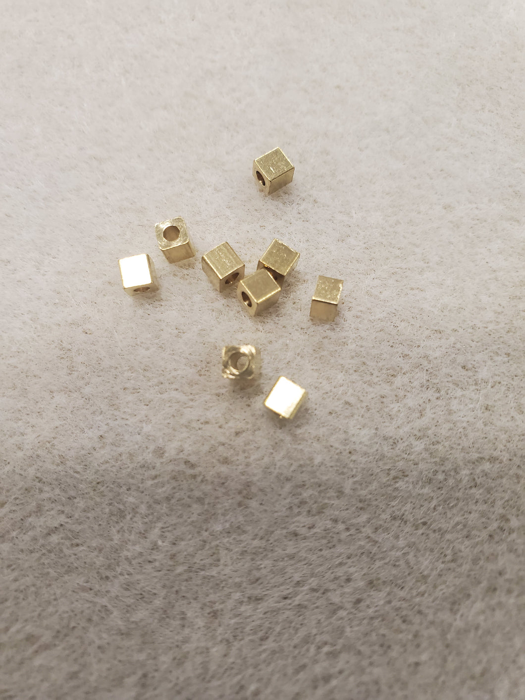 Brass Cube Spacer