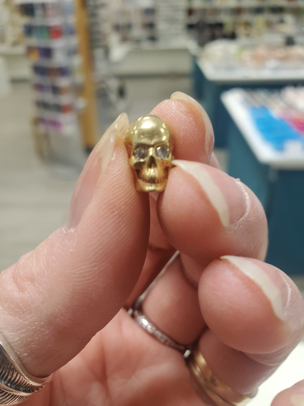 SPACER BRASS UNPLATED SKULL