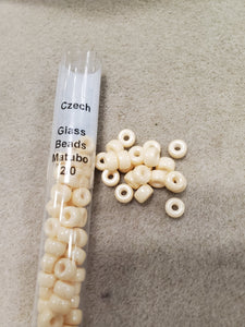 2/0 SEED BEAD MATUBO CHALK BEIGE LUSTER
