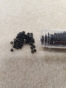 3-CUT BEAD 9/0 OP BLACK