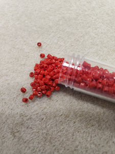 3-CUT BEAD 9/0 OP MED RED