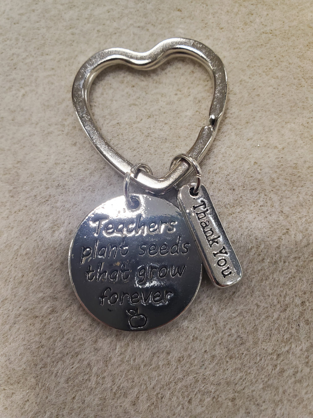 304 STAINLESS CHARM TEACHER KEYCHAIN