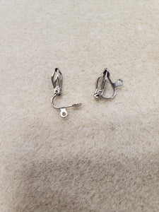 304 STAINLESS CLIP ON EARRING /W LOOP