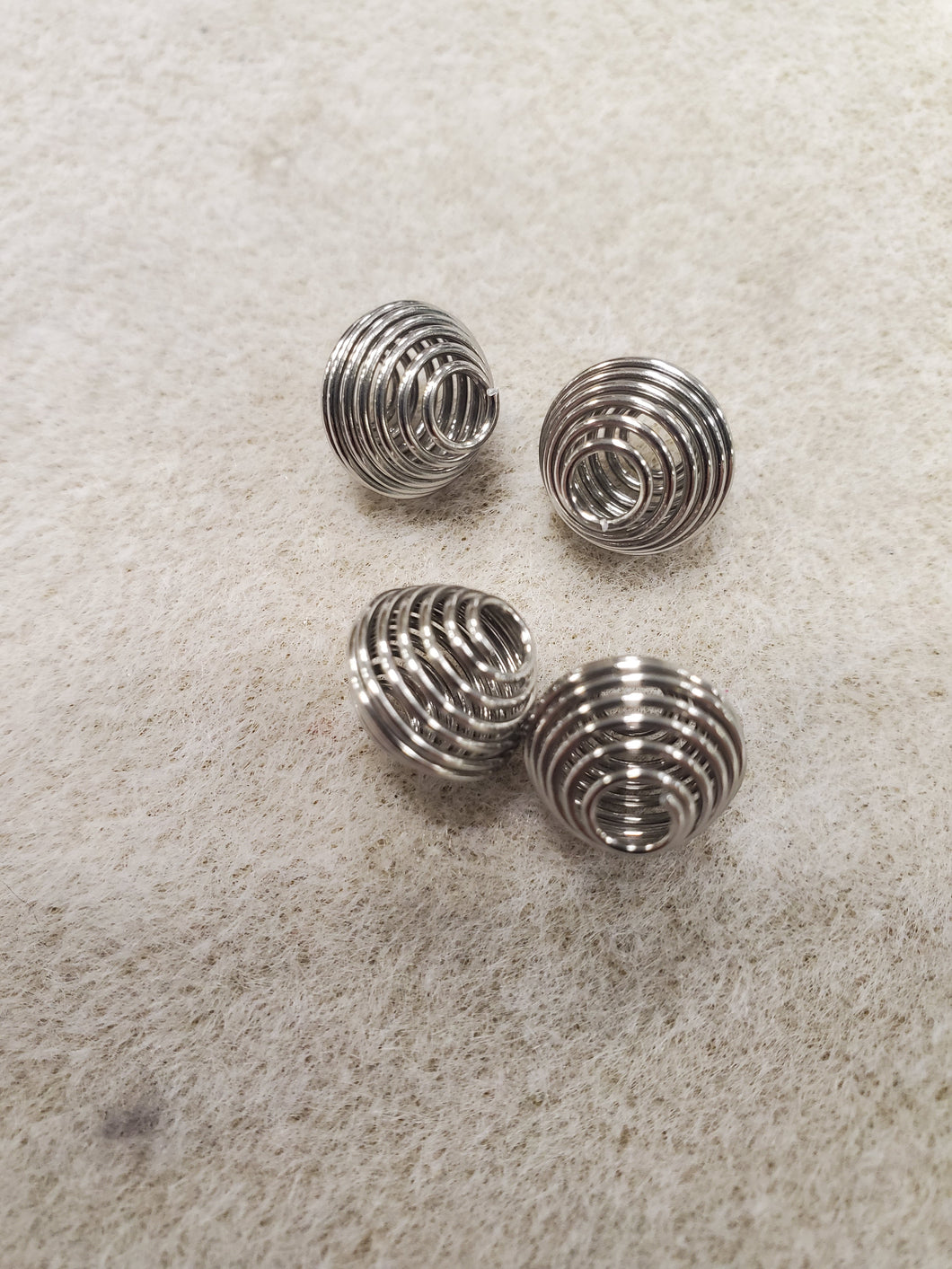 304 STAINLESS COIL BICONE BEAD