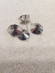 304 STAINLESS EAR STUD /W LOOP