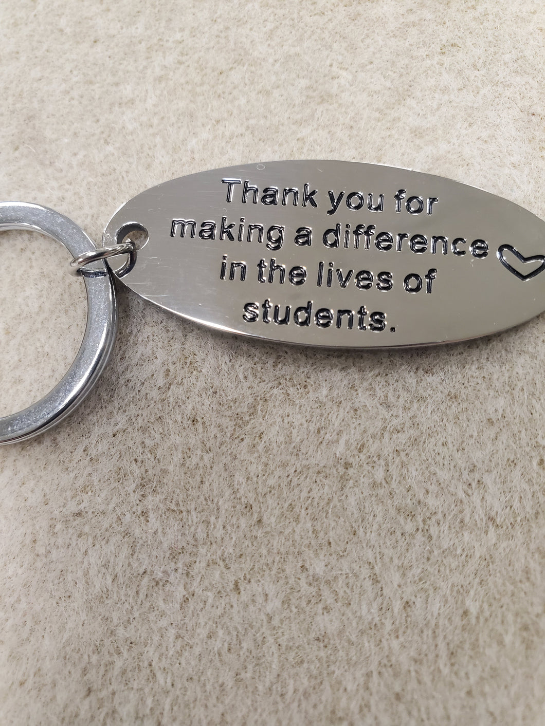 304 STAINLESS KEYCHAIN TEACHER APPRECIATION