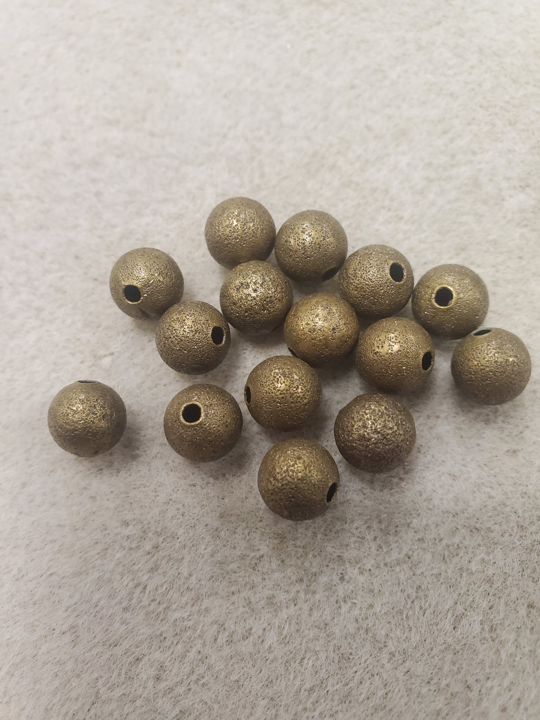 BRASS TEXTURED SPACER 8MM 20PCS