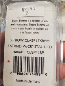 BOX CLASP /W RHINESTONES